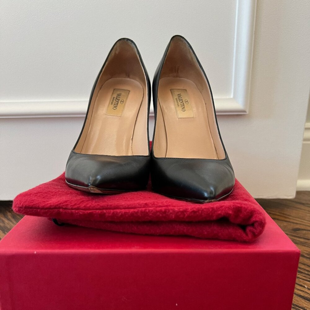 Valentino Rockstud (Single Stud) 100mm Heels - Black